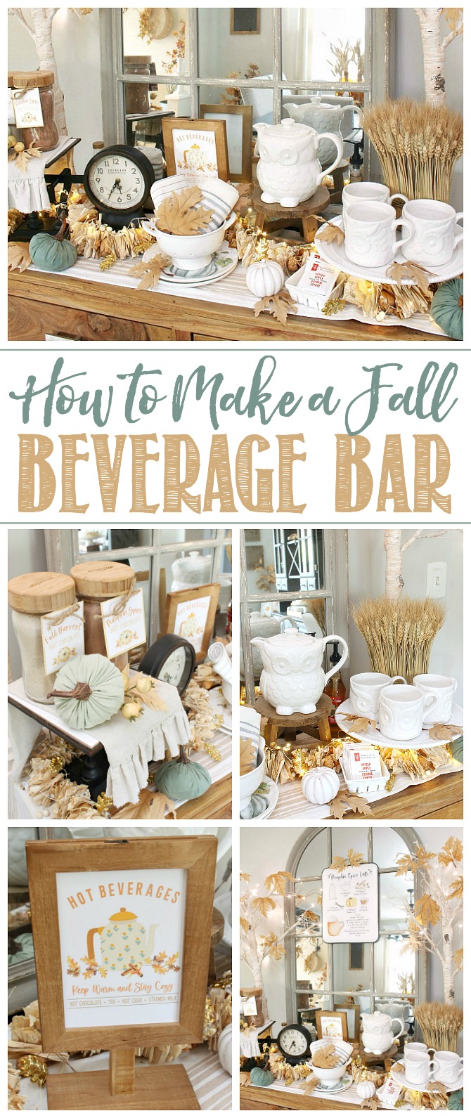 Ideas for how to make a beverage bar.