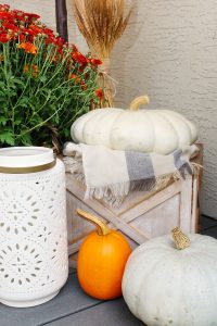 Colorful Front Porch Fall Decor Ideas - Clean and Scentsible