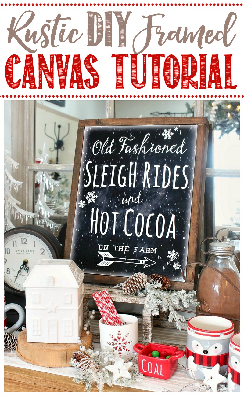 Rustic Christmas sign in a hot chocolate bar.