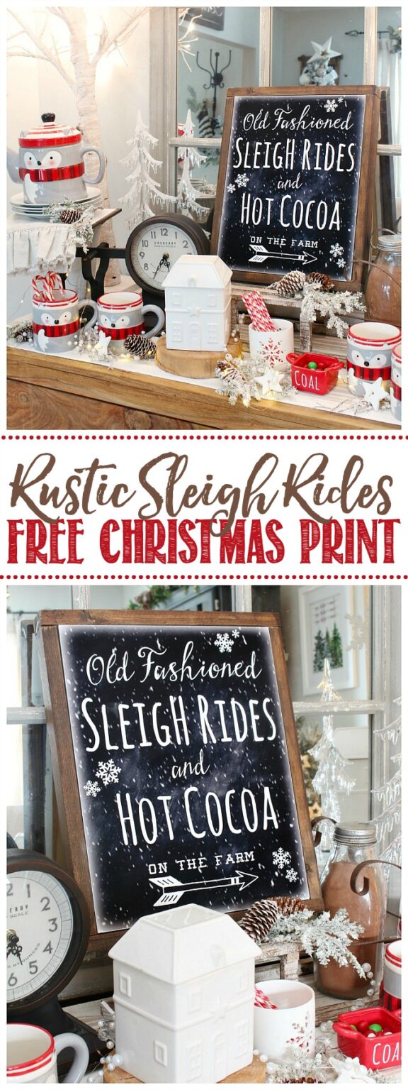 Free Sleigh Ride Printable and DIY Canvas Frame - Clean and Scentsible