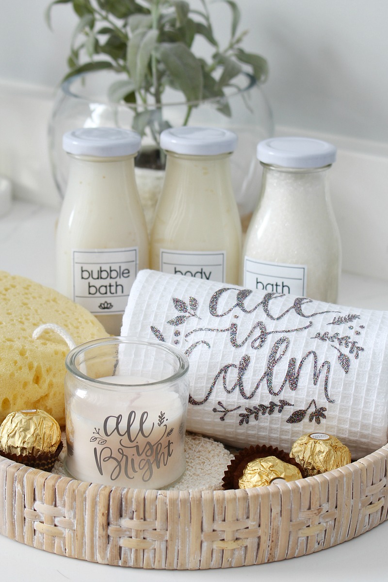 DIY Spa Gift Basket - Holiday Gifts with Cricut Joy - Clean and Scentsible