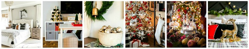 Collage of Christmas decor ideas.