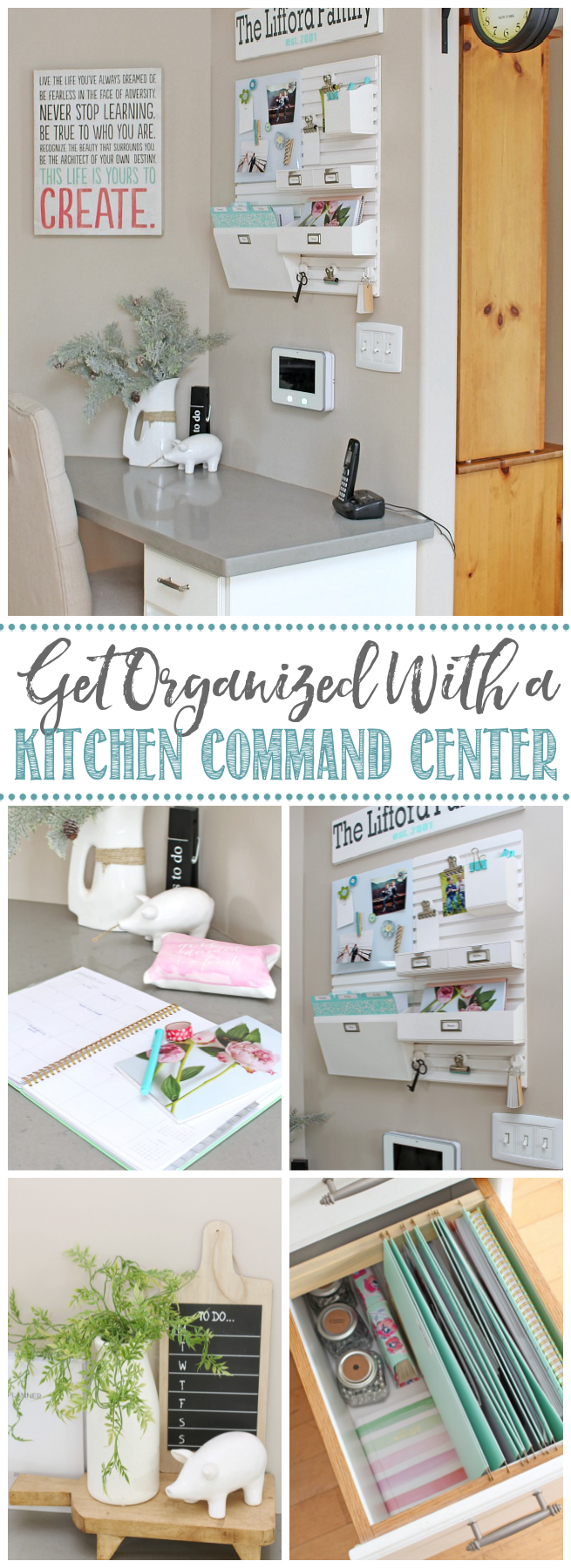 Organized kitchen command system.