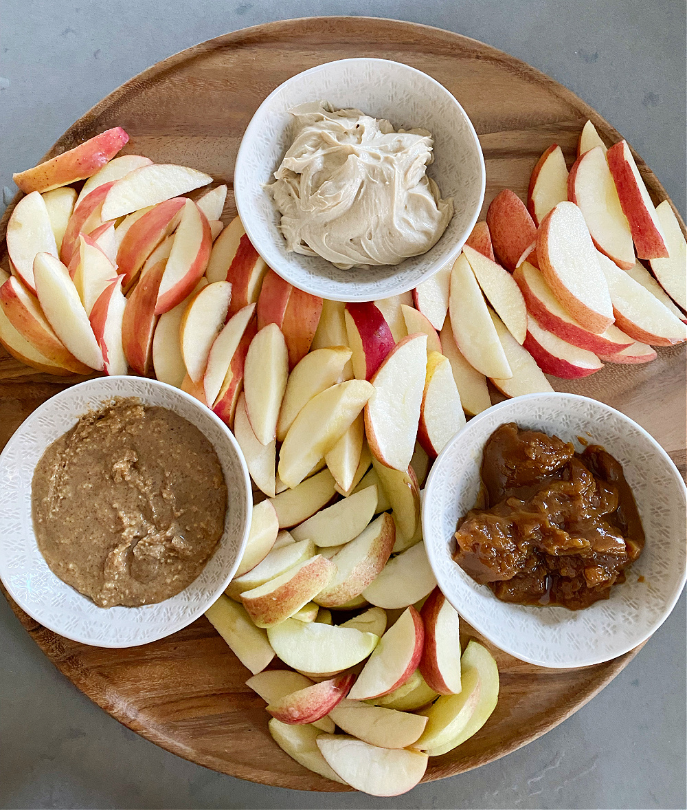 Apple snack board idea.