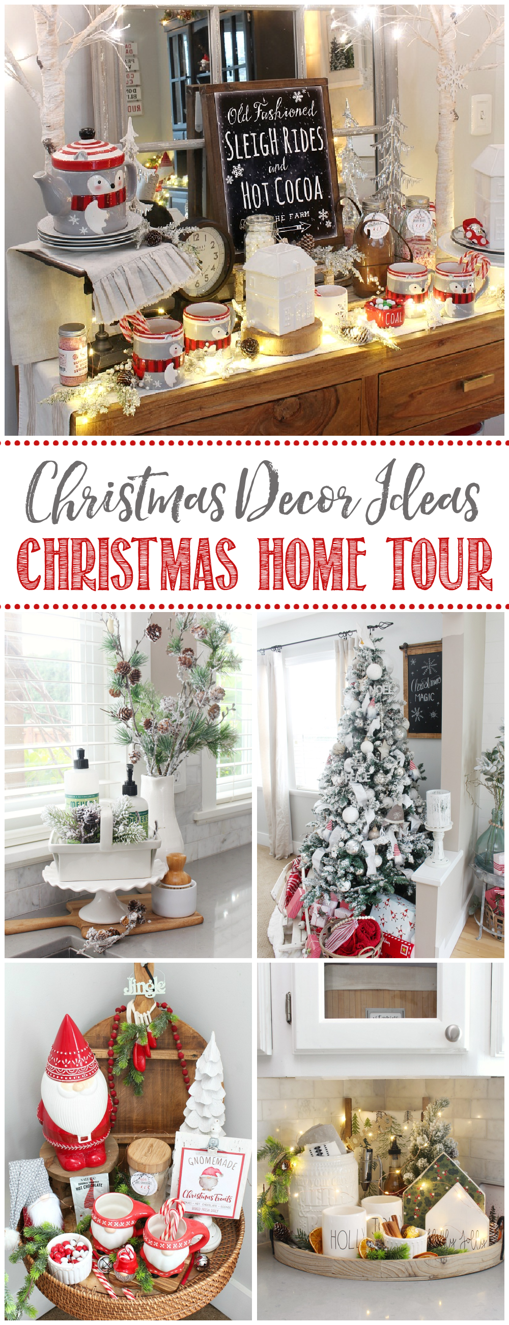Beautiful Christmas home tour with lots of Christmas decoration ideas.
