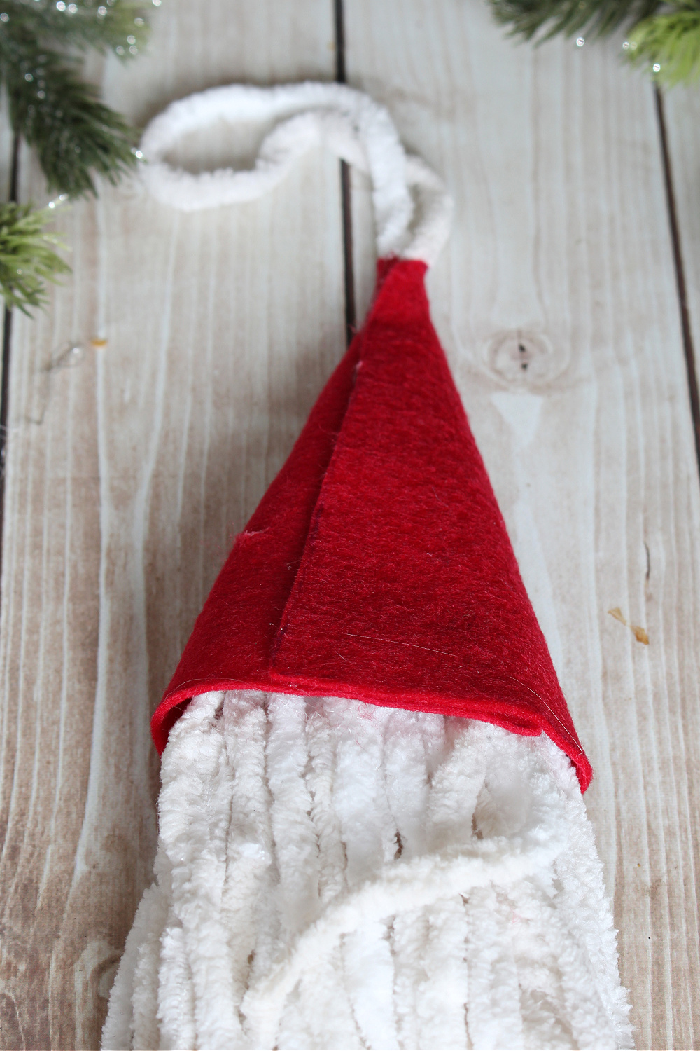 DIY Santa gnome ornament step by step tutorial.