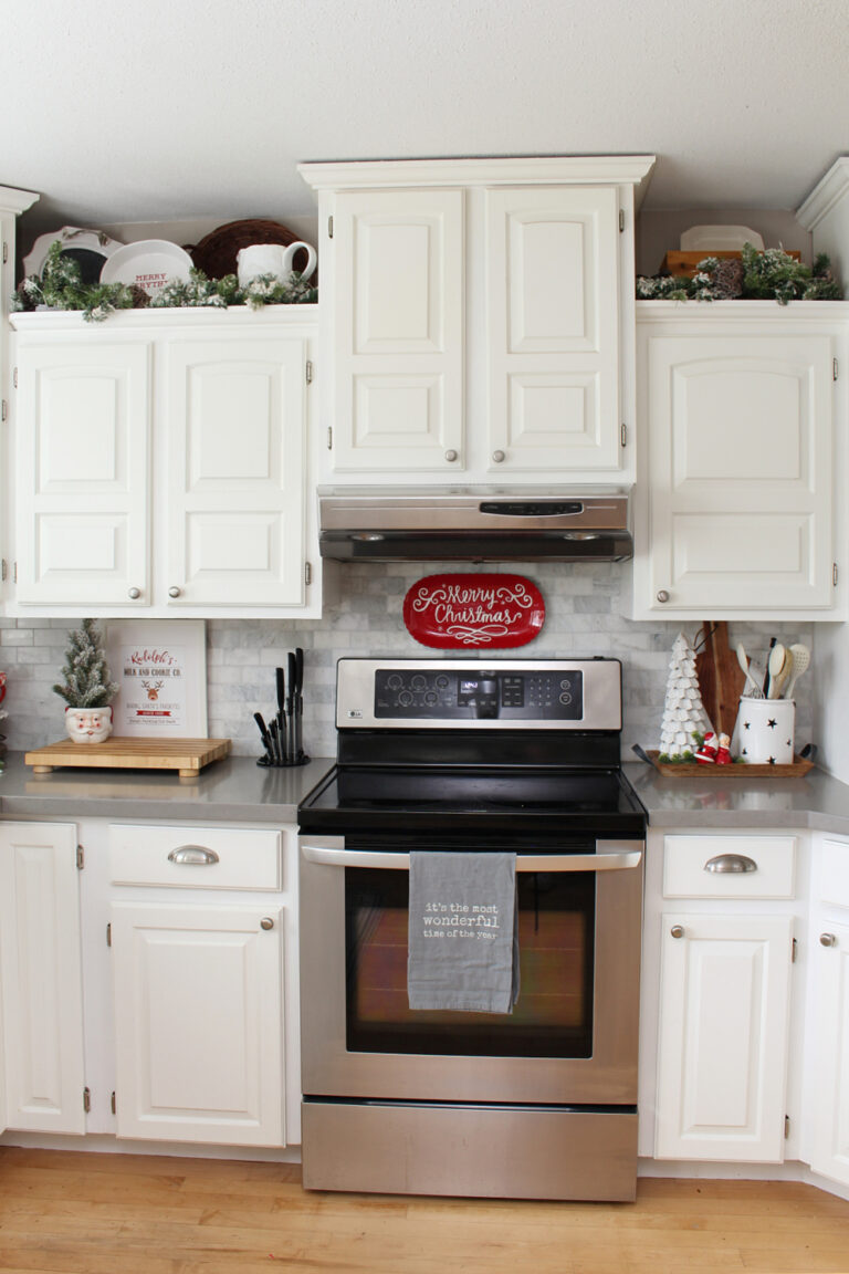 Festive Red and White Christmas Kitchen Decor Ideas - Clean and Scentsible