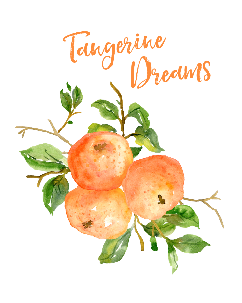 Tangerine Dreams free printable.
