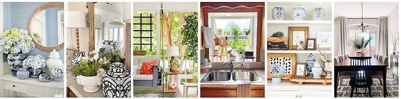 Collage of summer home tours.
