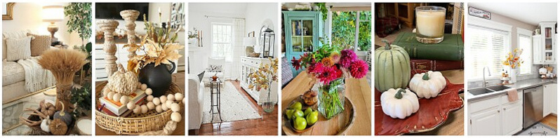 Collection of fall decor ideas.