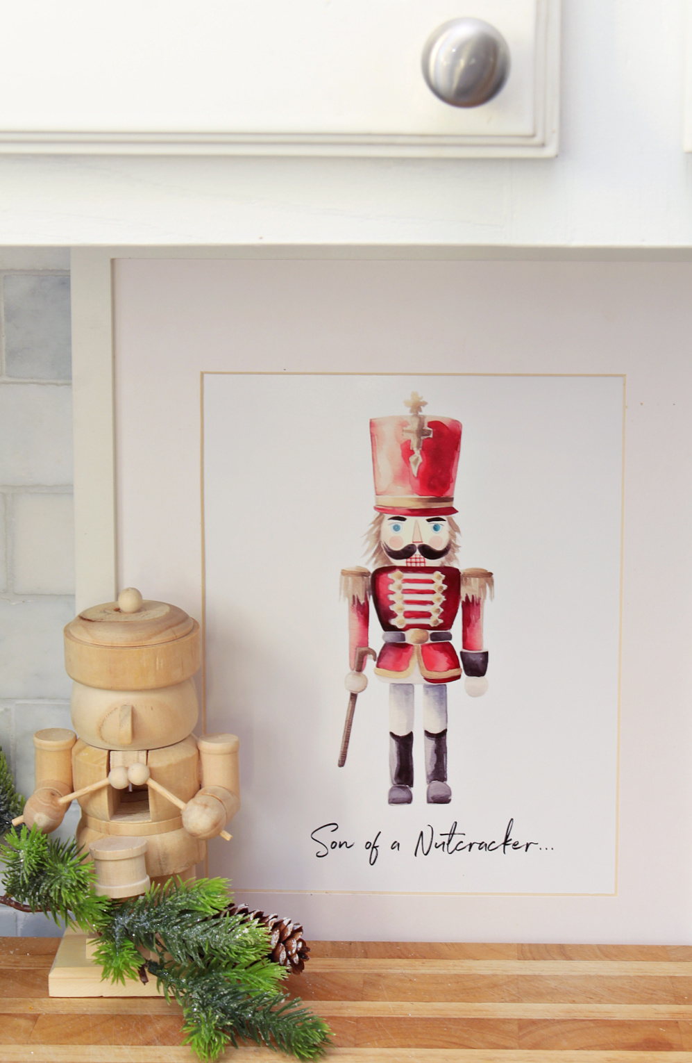 Free Nutcracker Christmas printables with "Son of a Nutcracker" quote from Elf.