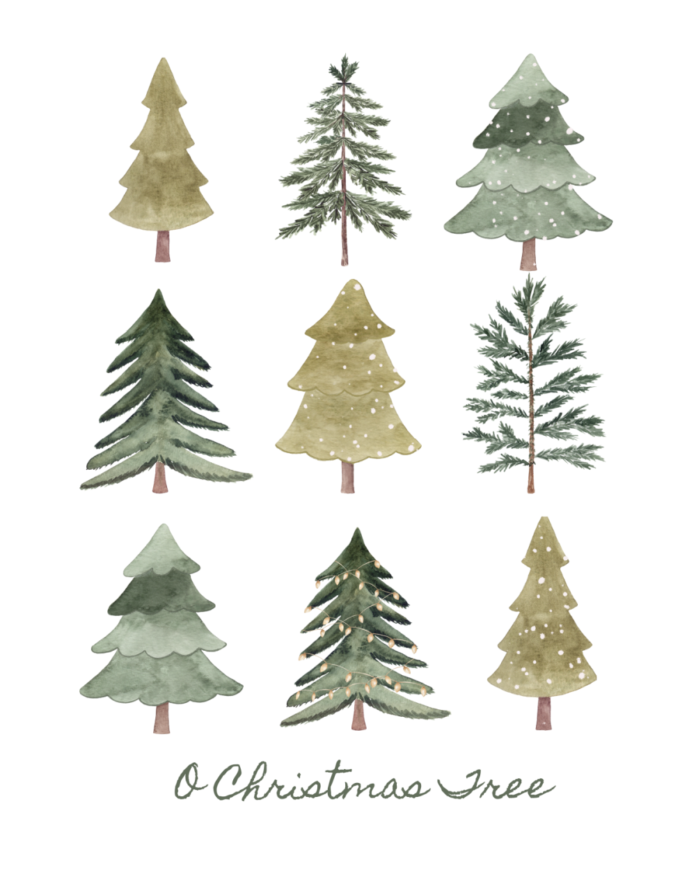 Free Printable Christmas Tree Art - Clean and Scentsible