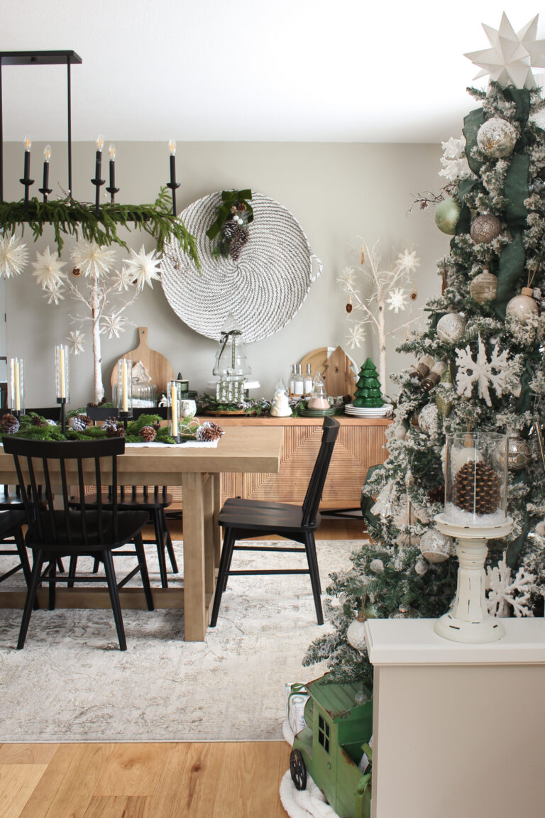 Cozy Winter Woodland Christmas Dining Room - Clean and Scentsible