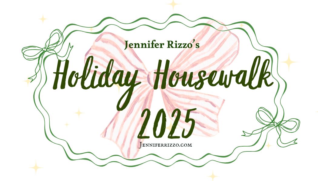 Holiday Housewalk 2025 button with a large red bow to click to start the home tours.